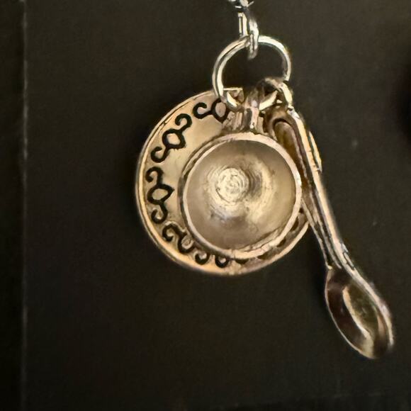 Silver Spoon and Bowl Earrings - Picture 2 of 3